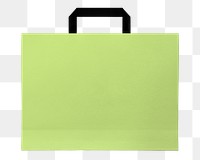 Png green shopping bag sticker, transparent background