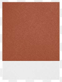 Png brown frame sticker, grain texture, transparent background