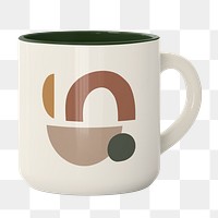 Coffee mug png sticker, transparent background