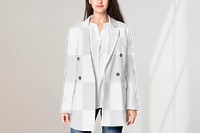 Women's suit png mockup, transparent design