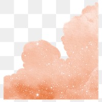 Cloud sky png border, transparent background