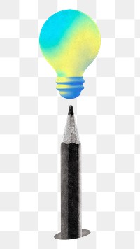 Creative light bulb png sticker, transparent background