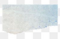 Blue ripped paper png sticker, transparent background