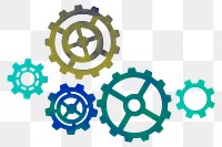 Cogwheel png sticker, transparent background