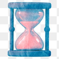 Aesthetic hourglass png sticker, transparent background