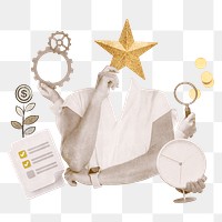 Business management manager png sticker, remixed media, transparent background