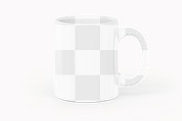 Ceramic mug png mockup, transparent product design