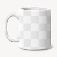 Ceramic mug png mockup, transparent product design