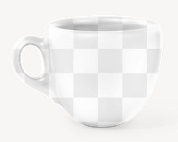 Espresso cup png mockup, transparent product design