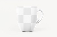 Ceramic coffee png mug mockup, transparent design