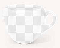 Espresso cup png mockup, transparent product design