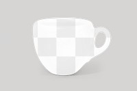 Espresso cup png mockup, transparent product design