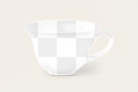 Tea cup png mockup, transparent design