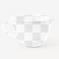 Tea cup png mockup, transparent design