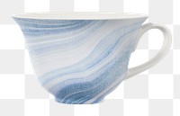 Marble tea cup png sticker, transparent background