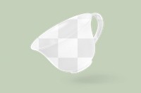 Tea cup png mockup, transparent design