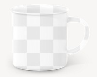 Camping mug png mockup, transparent design