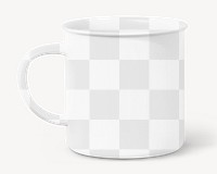 Camping mug png mockup, transparent design