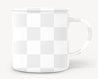 Camping mug png mockup, transparent design