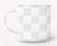 Camping mug png mockup, transparent design