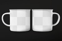 Camping mugs png mockup, transparent design