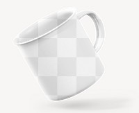 Camping mug png mockup, transparent design