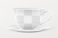 Tea cup png mockup, transparent design