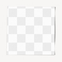 Square paper png mockup, transparent design