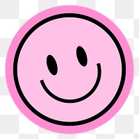 Smiling face png sticker, transparent background