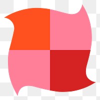 Pink geometric shape png sticker, transparent background