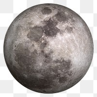 Full moon png sticker, realistic design, transparent background