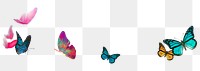 Butterfly png sticker, colorful design, transparent background