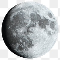 Full moon png sticker, realistic design, transparent background