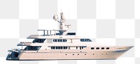 Luxury yacht png sticker, vehicle, transparent background