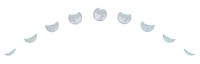 Moon phases png sticker, transparent background
