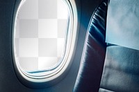 Png plane window frame, transparent design