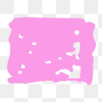 Png pink square stain sticker, transparent background