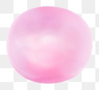 Png bubble gum sticker, 3D rendering, transparent background