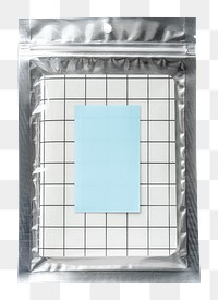 Png notebook in plastic package, transparent background