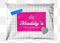 Png cute mailing bag package, transparent background