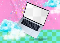 Laptop screen png transparent mockup