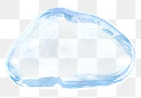 Png glossy bubble sticker, 3D rendering, transparent background