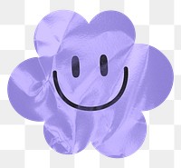 Png smiling cloud sticker, transparent background