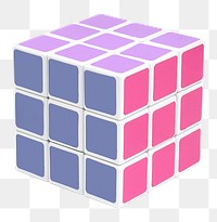 Png puzzle cube sticker, transparent background