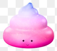 Cute poop png sticker, 3D rendering, transparent background