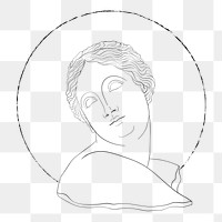 Greek Goddess png sticker, transparent background