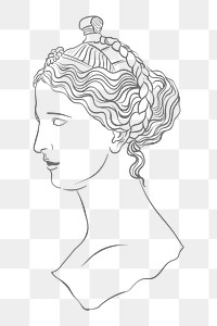 Greek Goddess png sticker, transparent background