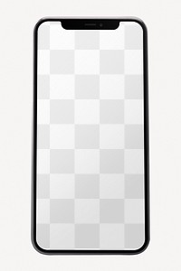 Smartphone screen png mockup, transparent design