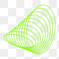 Neon wireframe shape png sticker, transparent background