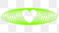 Heart wireframe png sticker, transparent background